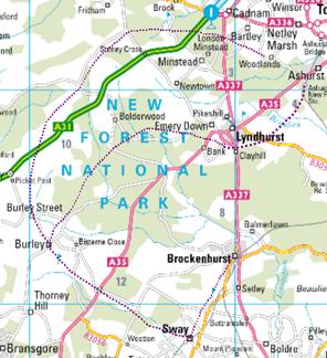 Map of the New Forest
