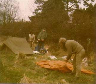 Setting up camp