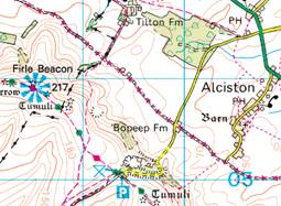 Map of Firle Beacon