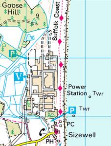 Map of Sizewell